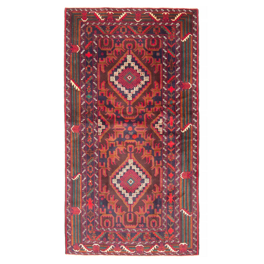 ECARPETGALLERY Hand-knotted Teimani Brown Wool Rug - 3'7 x 6'9