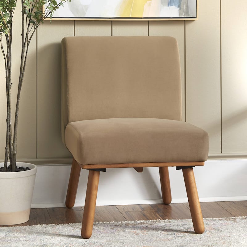 Lifestorey Gather Upholstered Dining Chair - Tan Velvet
