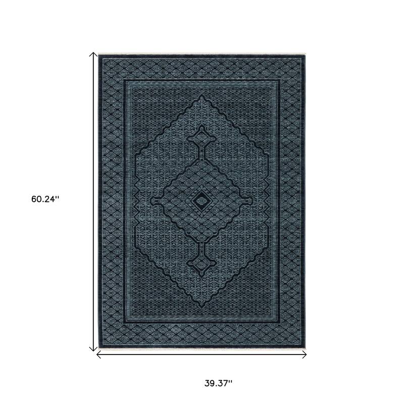 HomeRoots Medallion Traditional Runner Area Rug