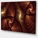 preview thumbnail 2 of 10, Designart "Brown Symmetrical Fractal Pattern" Floral Canvas Wall Art - Brown