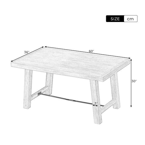 Modern Espresso Solid Wood Rectangular Dining Table - Bed Bath & Beyond ...