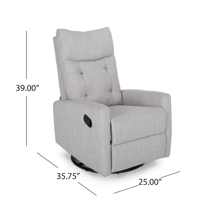 Contemporary Push‑Back Swivel Glider Recliner Chair