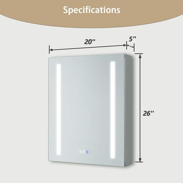 20 in. W x 26 in. H x 5 in. D Rectangular Silver Aluminum Recessed ...