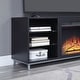 preview thumbnail 24 of 38, Brighton 60 In. Fireplace Storage Media Console Cabinet