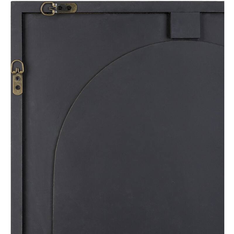 Matheo Modern Boho Cane & Black Rectangular Wall Mirror