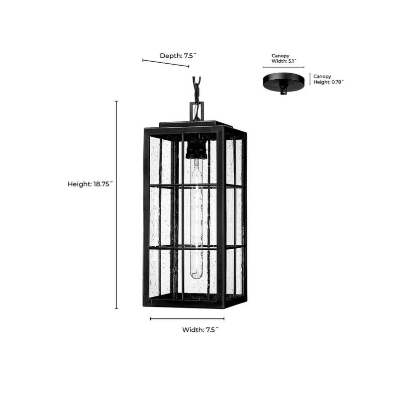 Millennium Lighting Jaxson 1 Light Outdoor Hanging Lantern