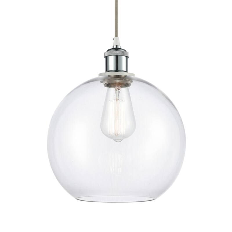 Innovations Lighting 516-1P-13-10 Athens Pendant Athens 10" Wide - Clear / White and Polished Chrome