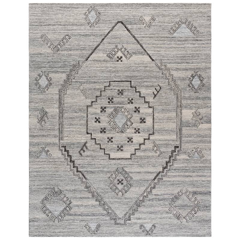 SAFAVIEH Handmade Metro Salka Wool Rug - 8' x 10' - Grey/Black