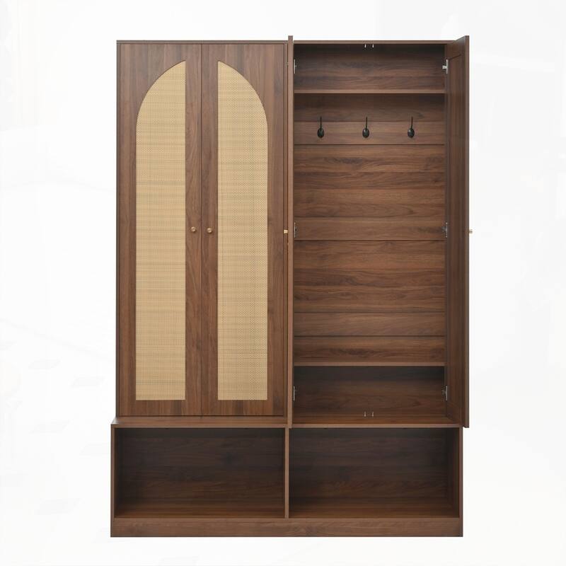 4-In-1 Seating Bench with 6 Hooks