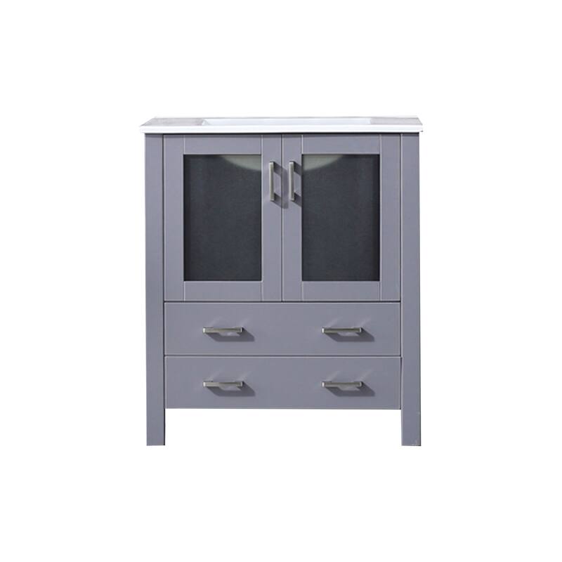 Volez Bath Vanity and White Ceramic Top - 30 - Dark Grey