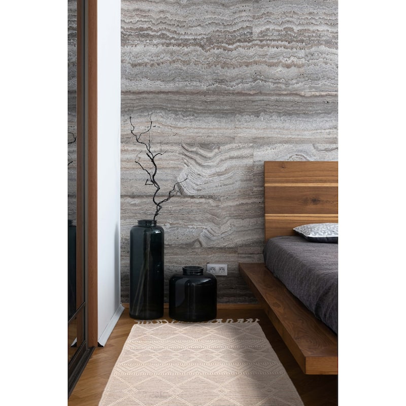 ECARPETGALLERY Braid weave Sienna Cream Wool Rug - 4'1 x 6'0