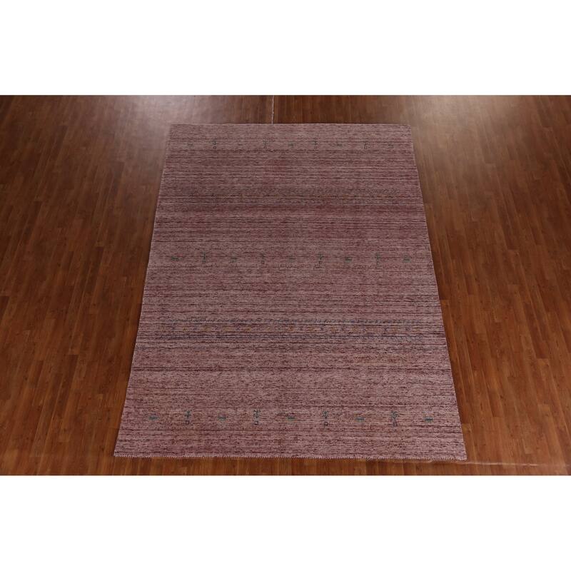 Hand Knotted Oriental 100% Wool Carpet Tribal Animal Pictorial Multi-Colored Gabbeh Area Rug - 10' 8'' X 7' 10''