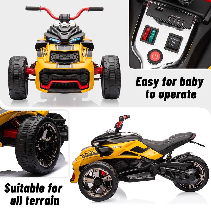 3 Wheeler Electric Vehicle 12v Kids Ride on ATV Car for Kids 3-8 Best Gift
