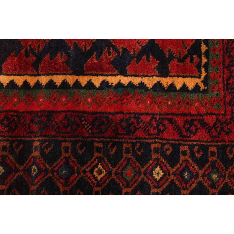 ECARPETGALLERY Hand-knotted Teimani Dark Navy Wool Rug - 2'10 x 4'0