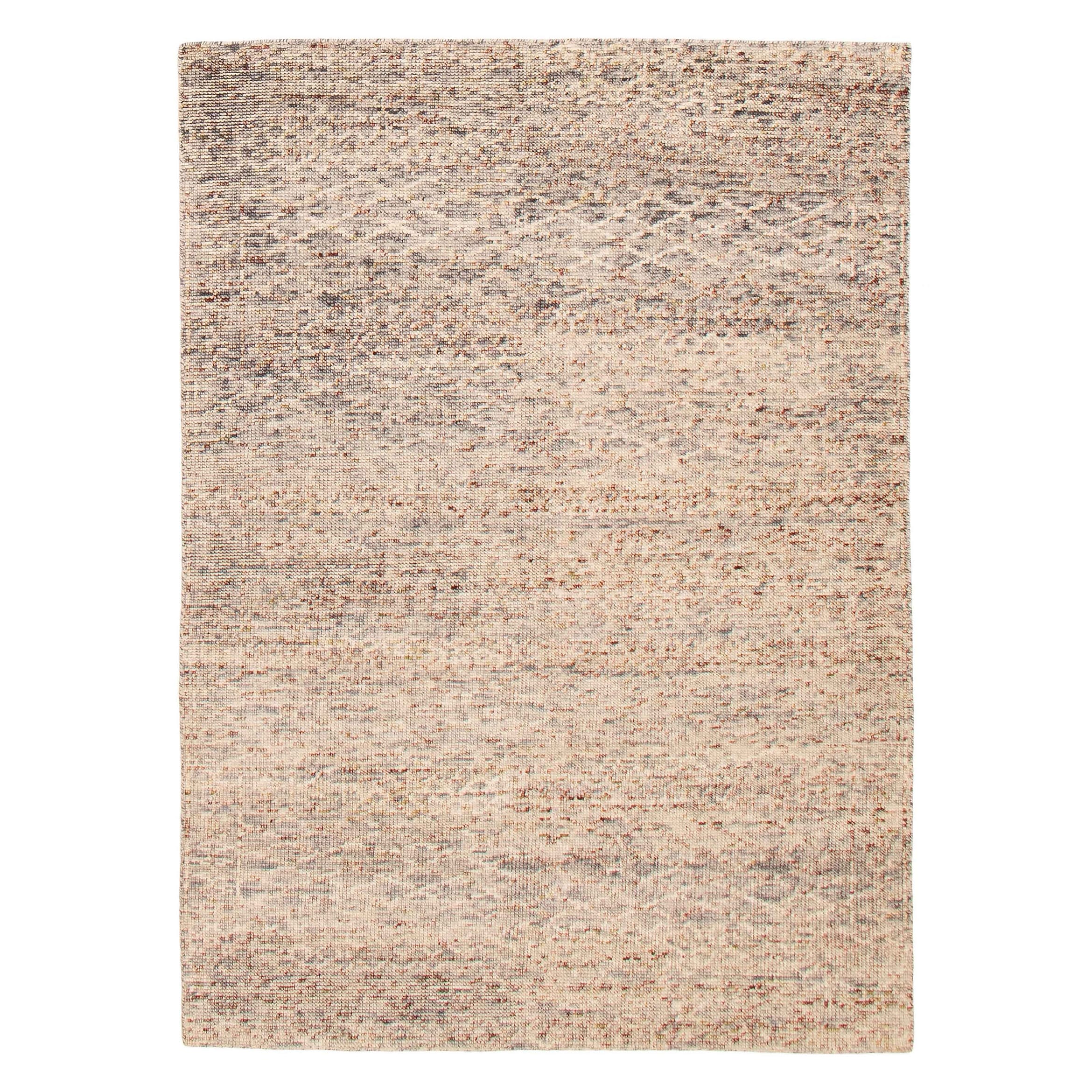 ECARPETGALLERY Hand-knotted Tangier Grey Wool Rug - 5'3 x 7'8