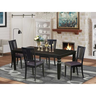 Dining Room Set - 9 Piece Table & Chair Set - Modern Kitchen Table with Extension Leaf