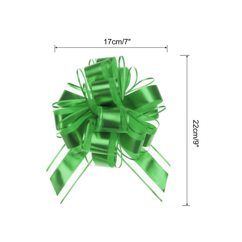 12pcs 9" Large Pull Bow Metallic Gift Wrapping Bows Ribbon Organza