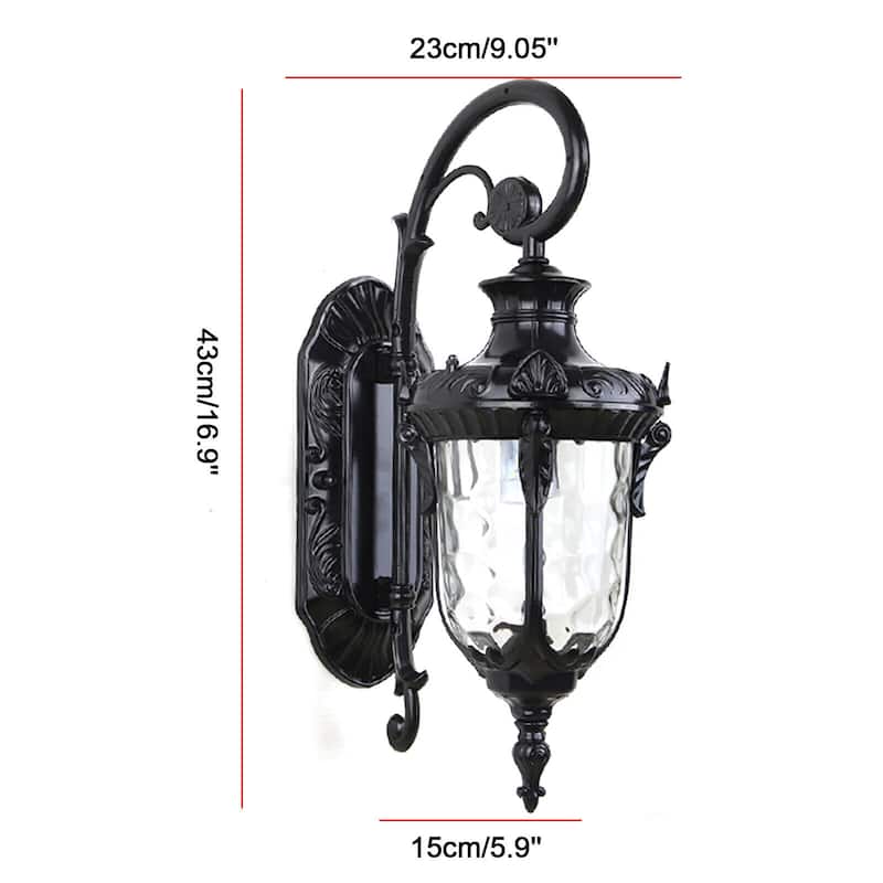 Waterproof and Antirust Outdoor Wall Lamp Glass Shade - On Sale - Bed ...