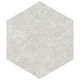 preview thumbnail 2 of 9, Merola Tile Traffic Hex Silver 8.63" x 9.86" Porcelain Floor and Wall Tile