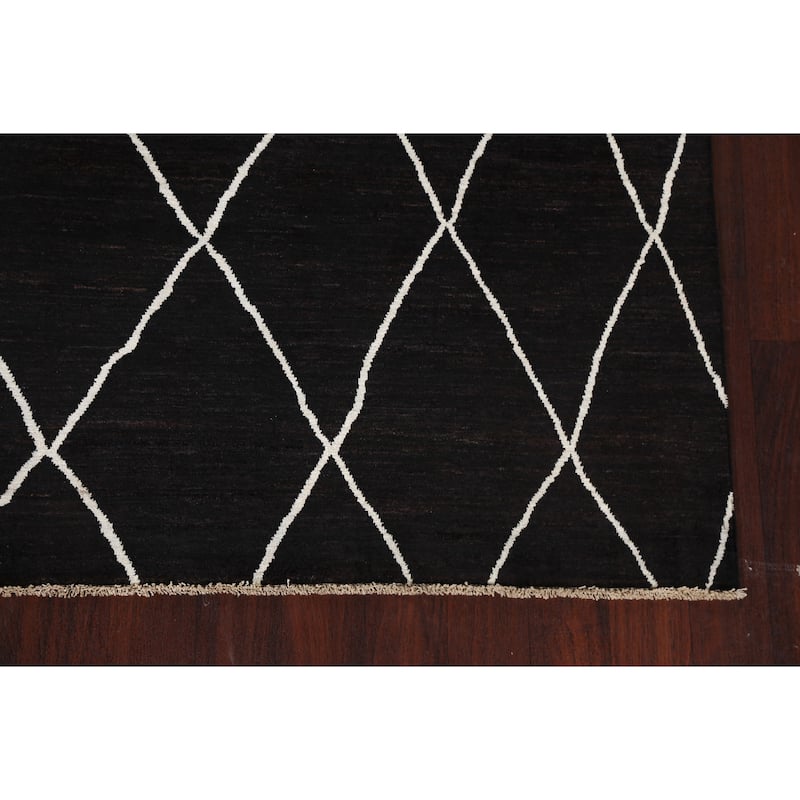 Vegetable Dye Moroccan Oriental Living Room Area Rug Wool Hand-knotted - 7'7" x 9'9"
