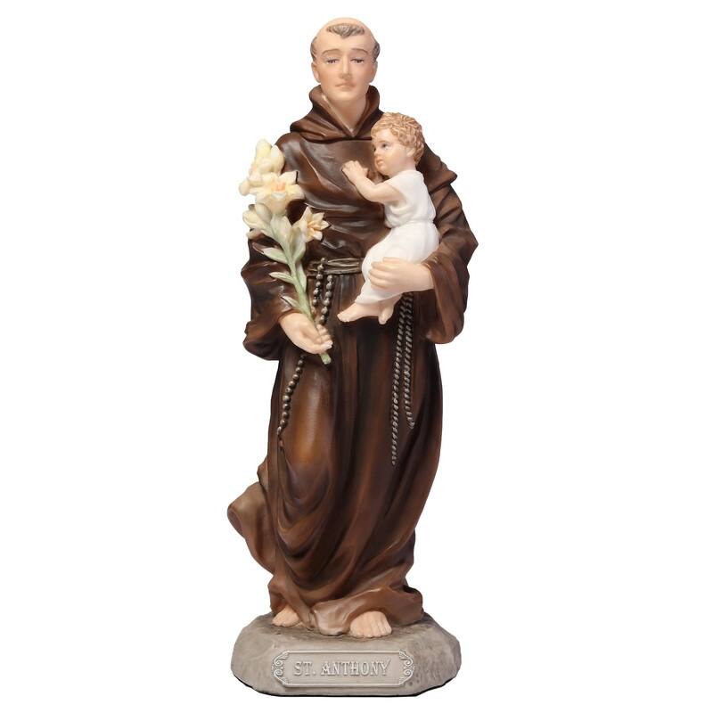 6.3 inches Height Polyresin Saint Anthony Holding Child Jesus Multicolor Finish Figurine