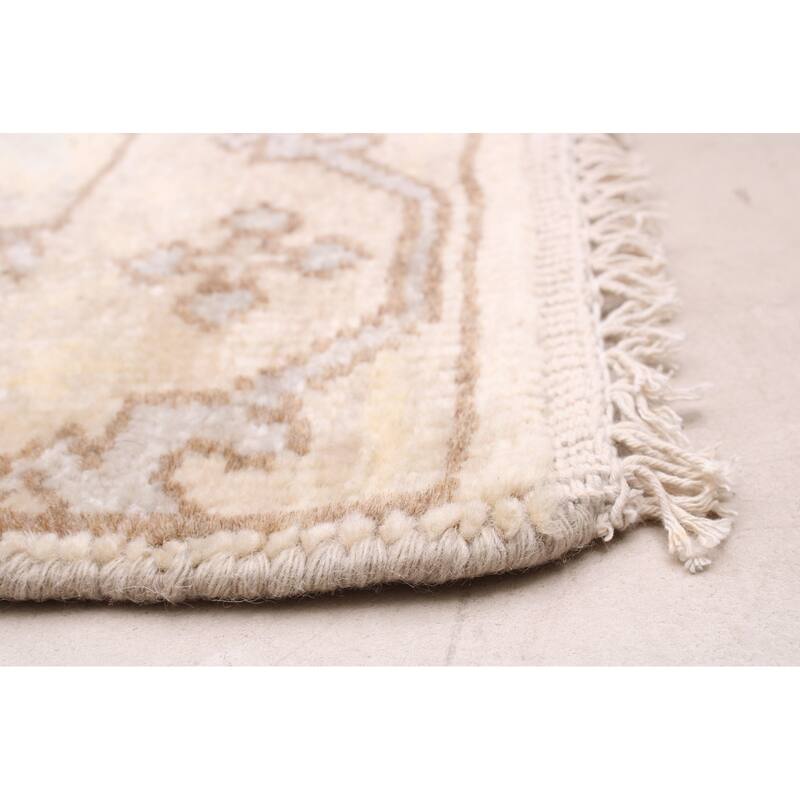 ECARPETGALLERY Hand-knotted Royal Oushak Light Khaki Wool Rug - 2'6 x 13'7