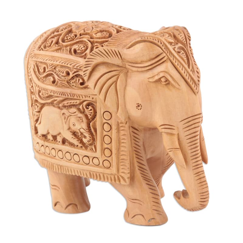 Novica Handmade IN - Indian Grandeur Wood Sculpture