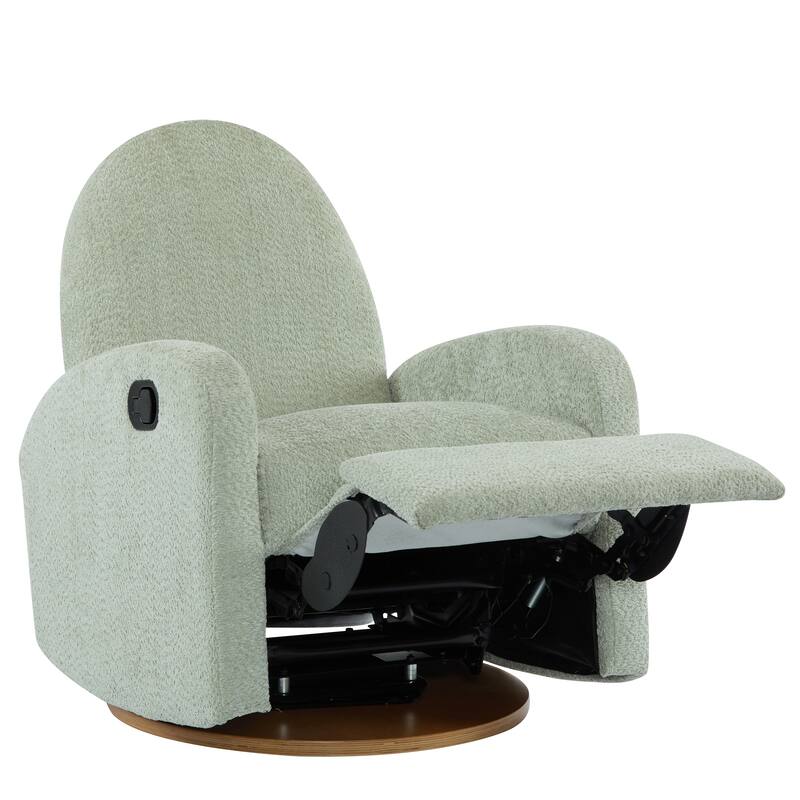 Roomfitters 360 Swivel Glider Recliner Chair, Modern Cozy Upholstered Accent Seating