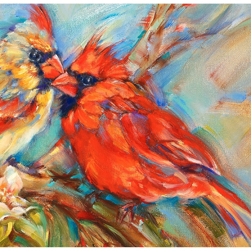 Spring Cardinals Outdoor Art 24x24