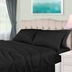preview thumbnail 58 of 91, Superior Egyptian Cotton 650 Thread Count Deep Pocket Solid Sheet Set Olympic Queen - Black