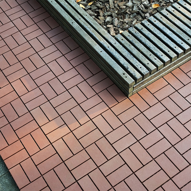 1 ft. x 1 ft. Outdoor Patio Deck Tiles, Garage Floor Tiles(Box of 44)