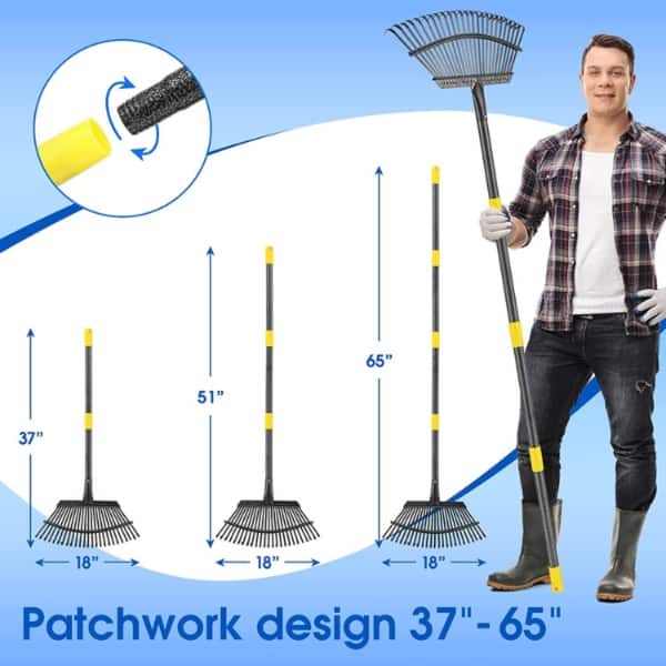 I'm Rakes Adjustable Handle Garden Leaf Lawn Rake - Bed Bath & Beyond - 38441338