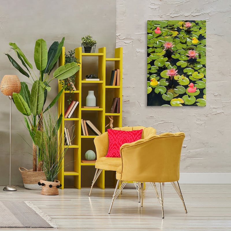Stupell Rubber Ducks on Pond Lilies Canvas Wall Art Design By Ashley Singleton