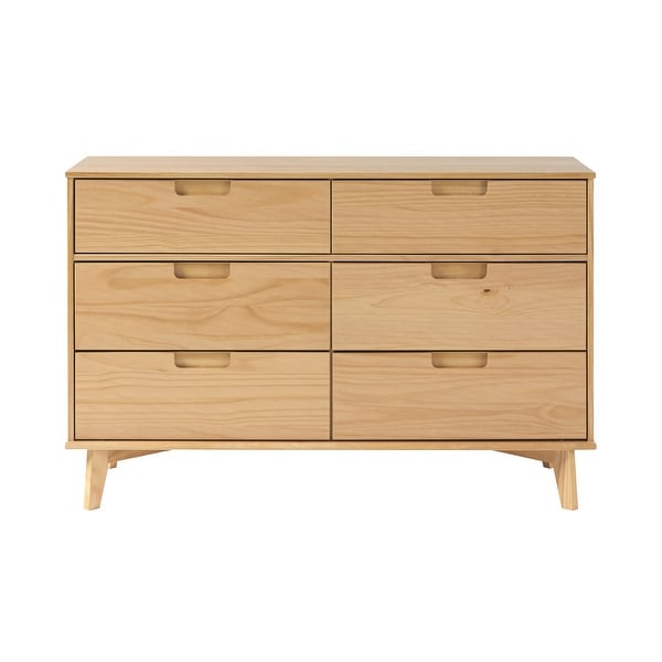 Walker Edison Gammelstaden Mid-Century Solid Wood 6-Drawer