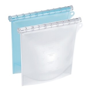 Reusable Silicone Food Storage Bag, Leak Proof Reusable Freezer Bag, Travel/Home Storage Bag Kitchen, Gift Bag Vacuum Sealed Bag