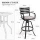 preview thumbnail 2 of 37, 3/5-Piece Outdoor Bar Stool Set Aluminum Swivel Bar Stools with Sunbrella Cushion