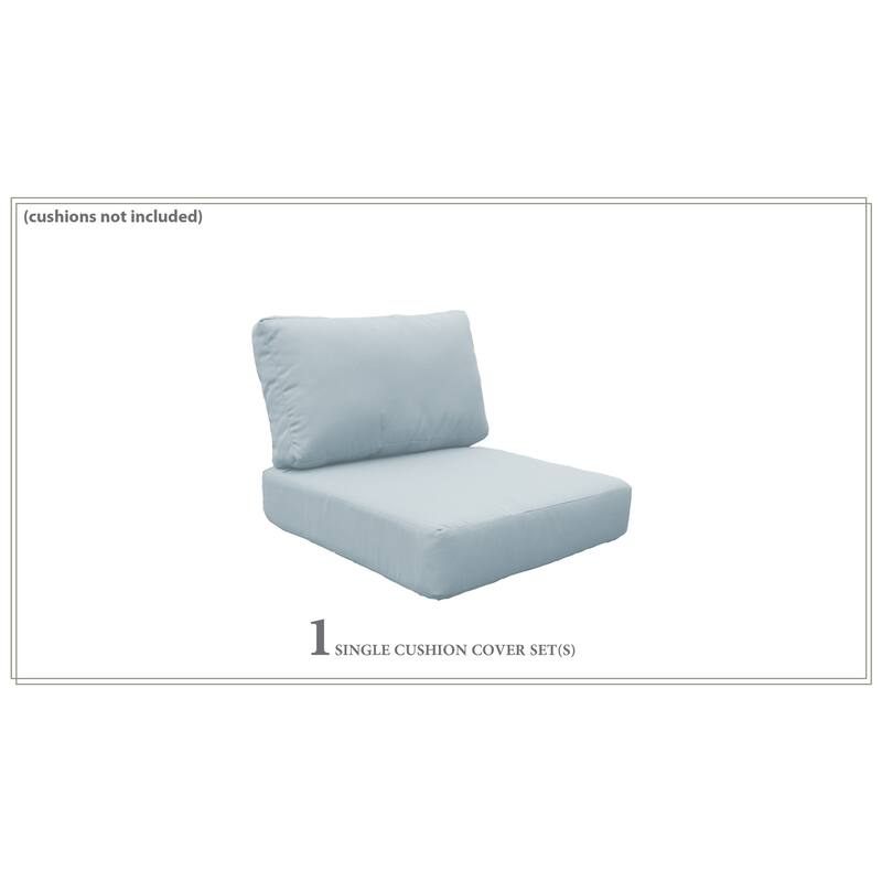 Low-back 6-inch Chair Cushion Covers - Spa