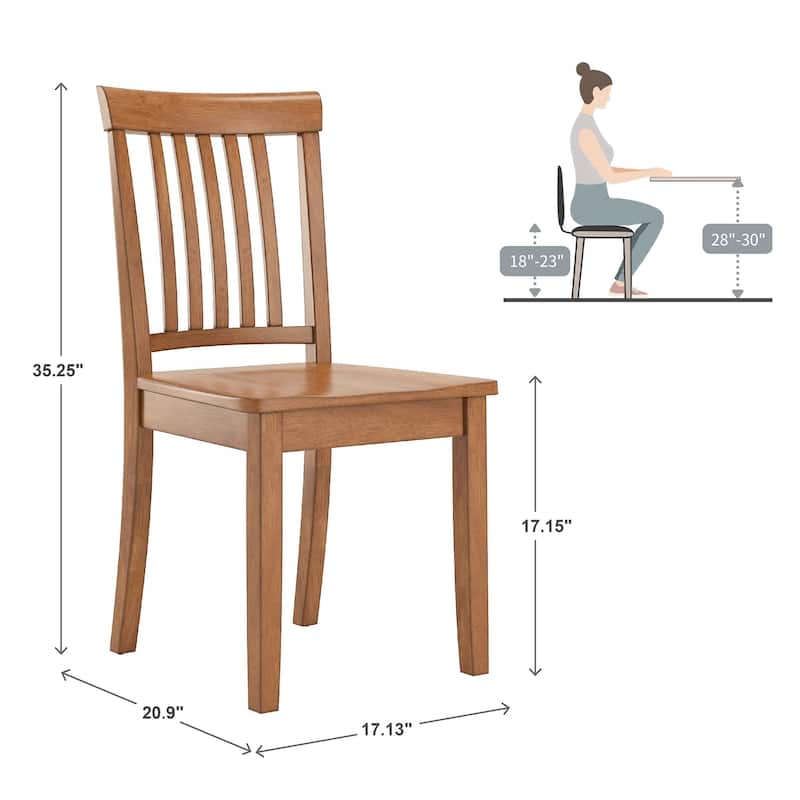 Wilmington II Round Pedestal Base Oak Finish Breakfast Nook Set by iNSPIRE Q Classic