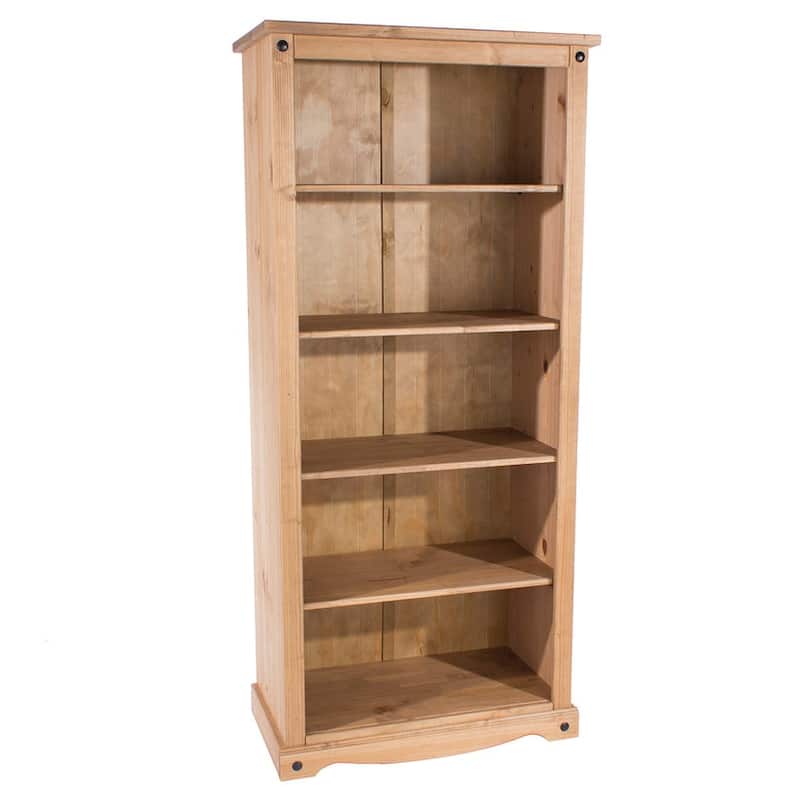 Wood Bookcase 5 Shelf Corona Collection | Furniture Dash
