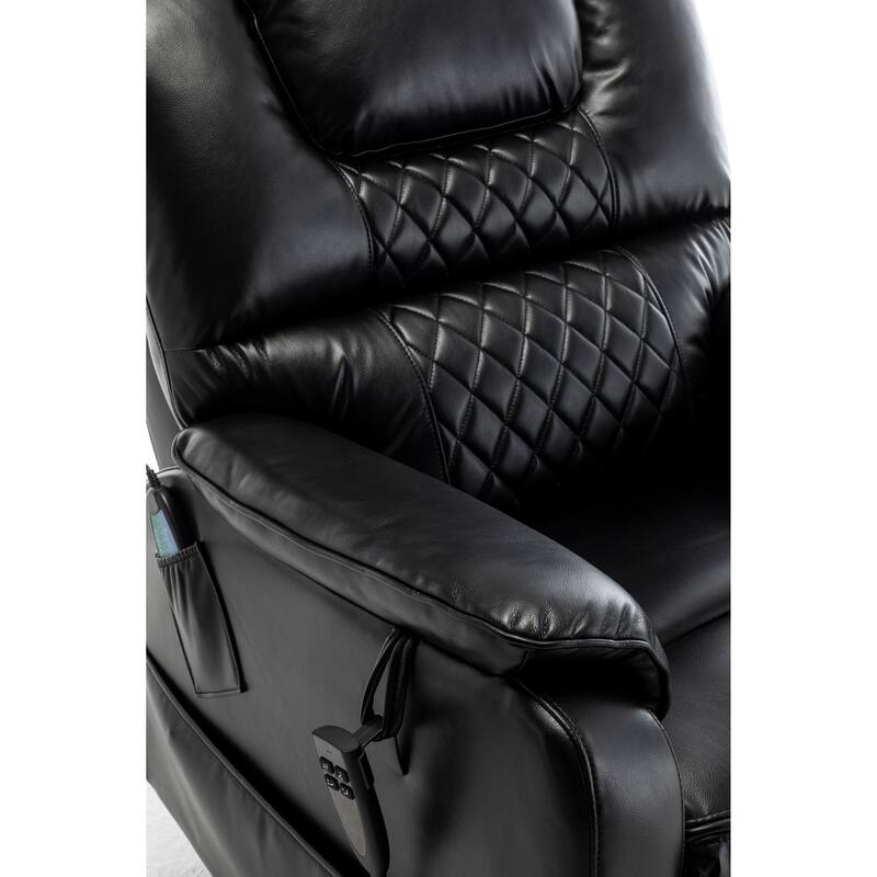 Oversized Electric Lift Recliner with OKIN Motor, Infinite Recline to 180°, Extra-Wide Seat, and Convenient Side Storage