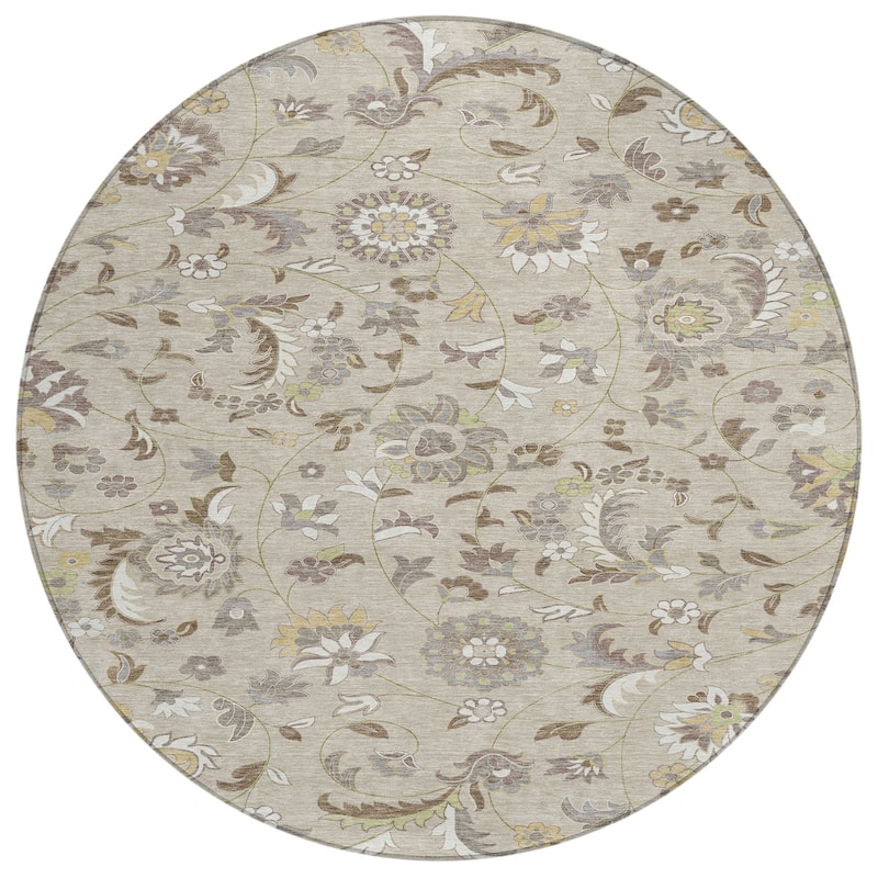 Machine Washable Indoor/ Outdoor Traditional Chantille Rug