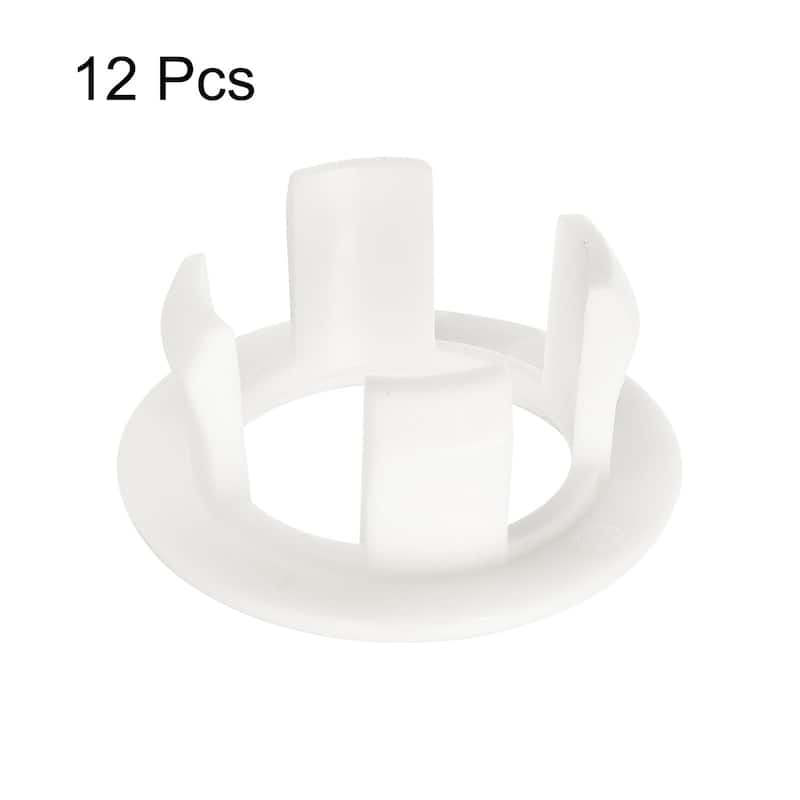 12Pcs 25mm Sink Trim Overflow Cover Ring Hole Insert in Round Caps White