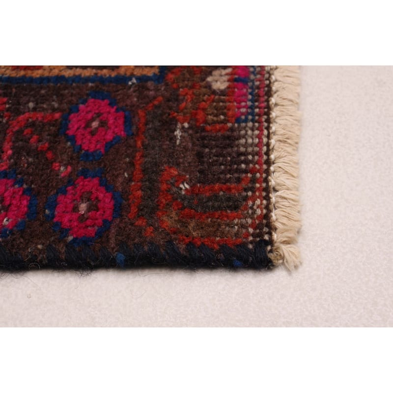 ECARPETGALLERY Hand-knotted Melis Vintage Red Wool Rug - 2'11 x 9'7