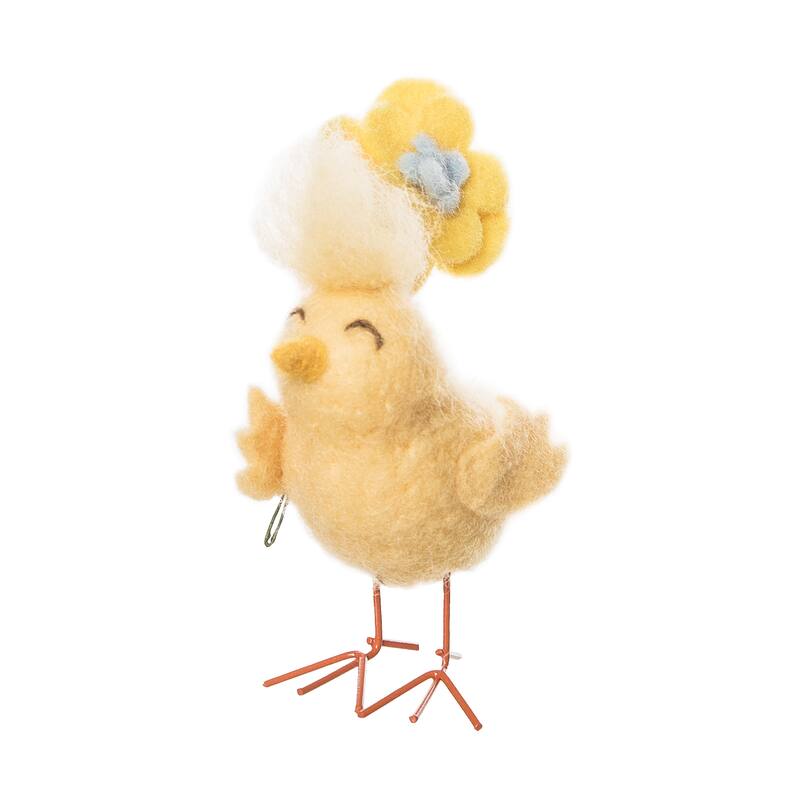 4.33" Easter Spring Chick & Buttercup Decorative Tabletop Figurine
