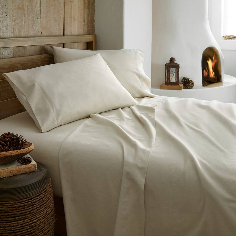 Organic Flannel Sheet Set - Natural - Full