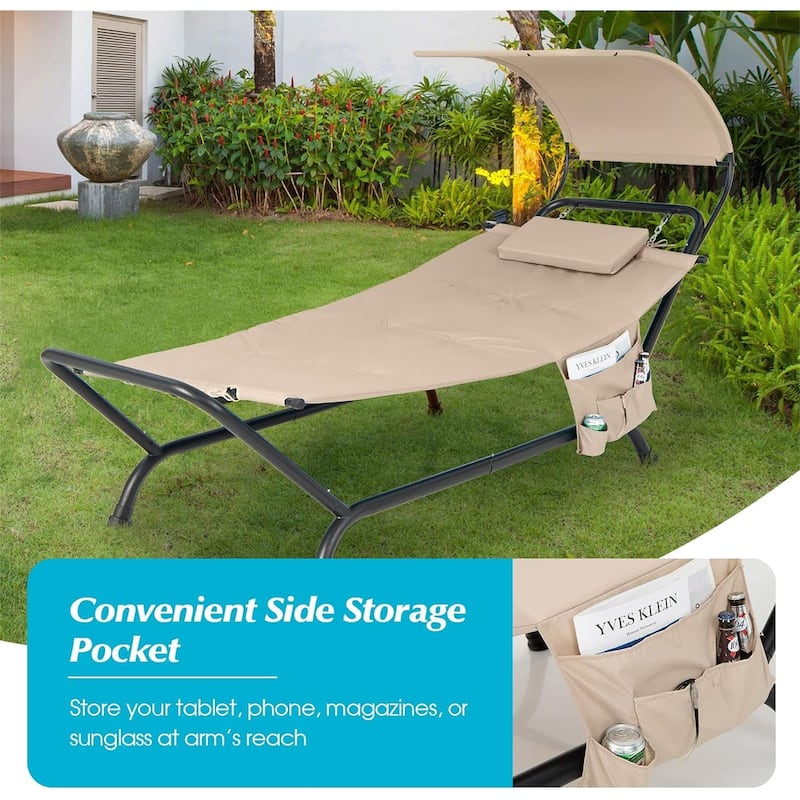 Patio Hanging Chaise Lounge Chair