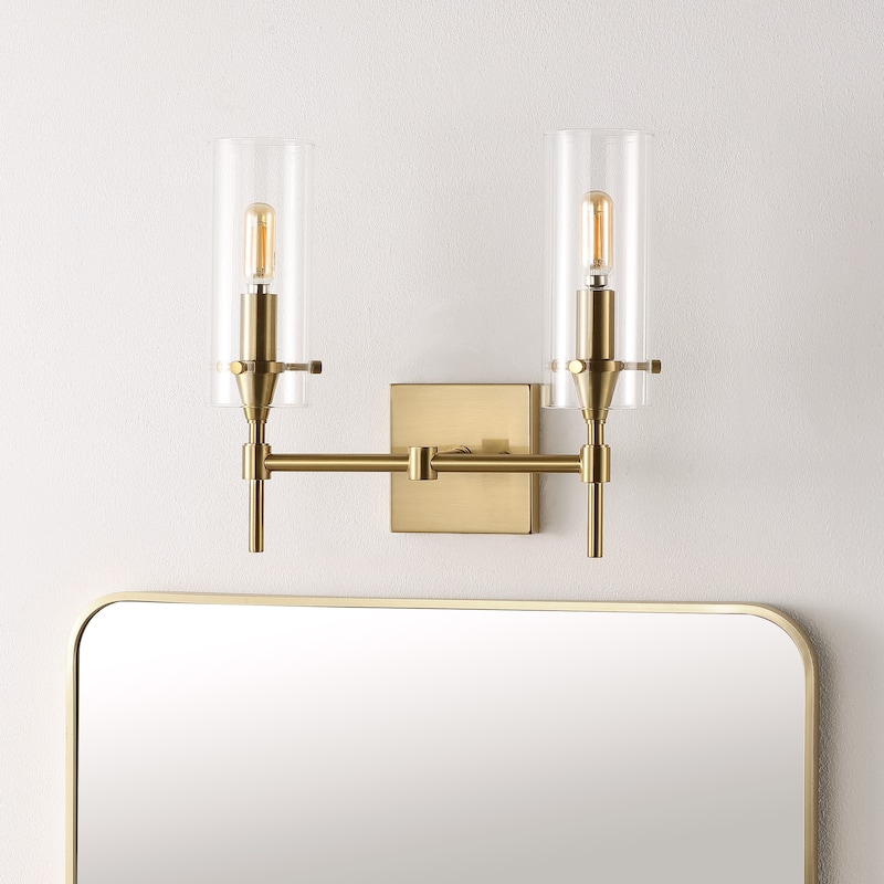 Jayce Bohemian Farmhouse Iron/Glass LED Vanity by JONATHAN Y