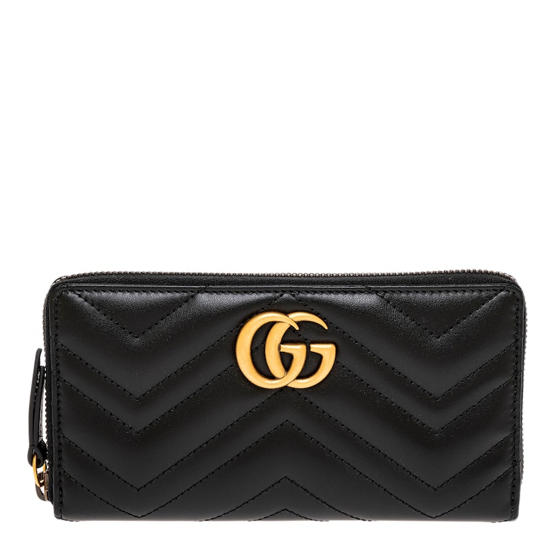 Gucci GG Marmont Zip Around Wallet - Black