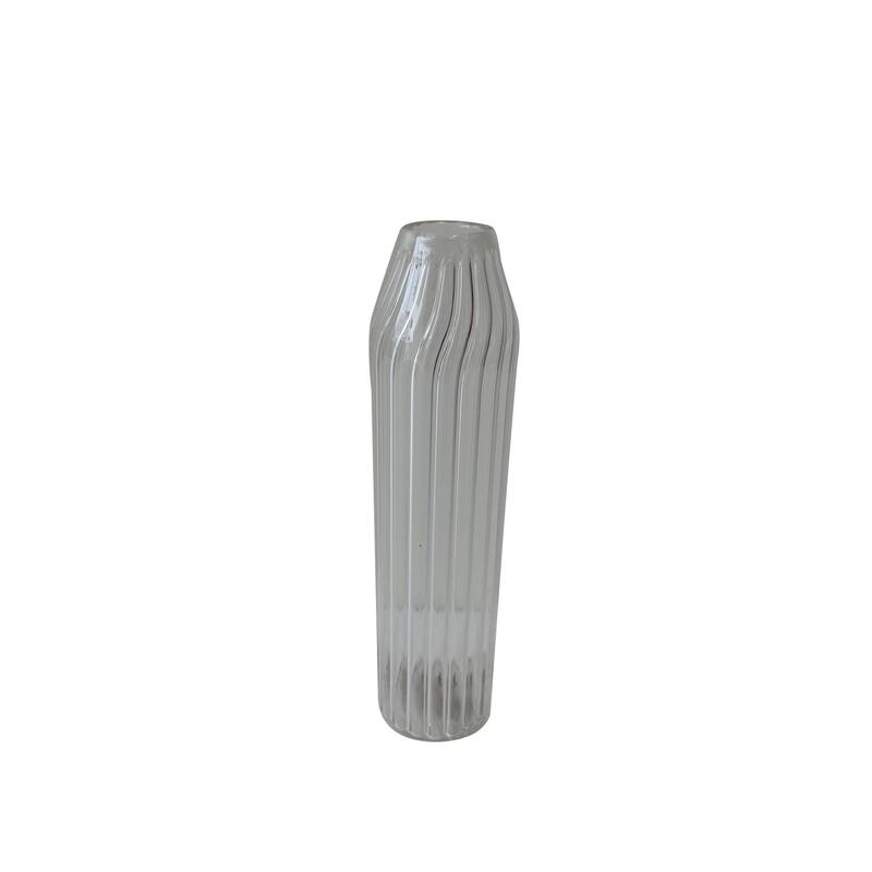 Glass Tabletop Bottle Vase - 8" - Clear