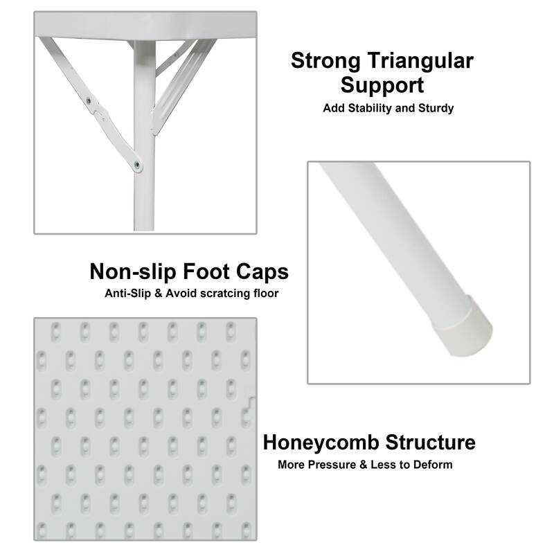 Anmytek Foldable 4-Player Game Table with Cup Holders & Tile Trays, Mahjong Poker Dice Table with Green Felt Surface